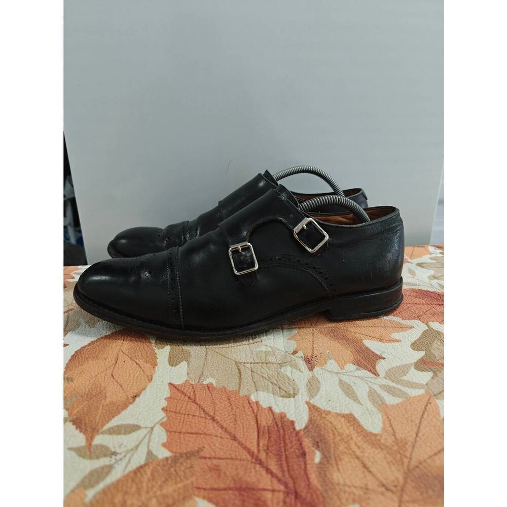 Allen Edmonds ST. JOHN'S Men's Double Monk Strap Loafers Sz 11 D Black Casual
